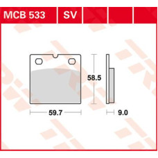 ТОРМОЗНЫЕ КОЛОДКИ TRW (17211022) SV дорожное MCB533SV SINTER PERFORMANCE