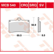 ТОРМОЗНЫЕ КОЛОДКИ TRW (17211028) SV дорожное MCB540SV SINTER PERFORMANCE