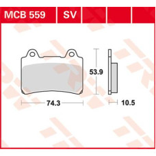 ТОРМОЗНЫЕ КОЛОДКИ TRW (17211032) SV дорожное MCB559SV SINTER PERFORMANCE