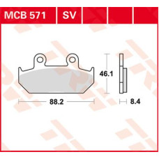 ТОРМОЗНЫЕ КОЛОДКИ TRW (17211037) SV дорожное MCB571SV SINTER PERFORMANCE