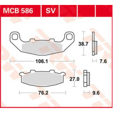 ТОРМОЗНЫЕ КОЛОДКИ TRW (17211046) SV дорожное MCB586SV SINTER PERFORMANCE