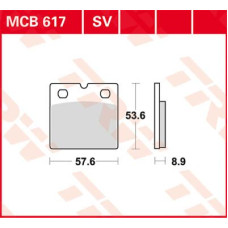 ТОРМОЗНЫЕ КОЛОДКИ TRW (17211066) SV дорожное MCB617SV SINTER PERFORMANCE