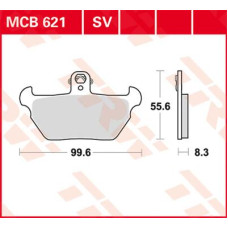 ТОРМОЗНЫЕ КОЛОДКИ TRW (17211067) SV дорожное MCB621SV SINTER PERFORMANCE