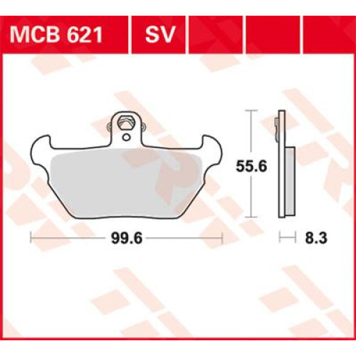 ТОРМОЗНЫЕ КОЛОДКИ TRW (17211067) SV дорожное MCB621SV SINTER PERFORMANCE