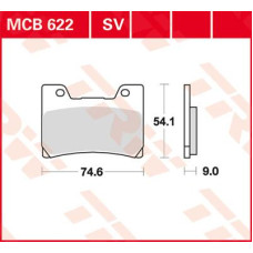 ТОРМОЗНЫЕ КОЛОДКИ TRW (17211068) SV дорожное MCB622SV SINTER PERFORMANCE