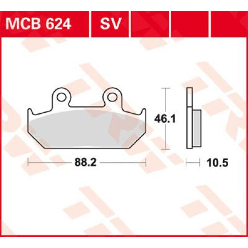 ТОРМОЗНЫЕ КОЛОДКИ TRW (17211069) SV дорожное MCB624SV SINTER PERFORMANCE