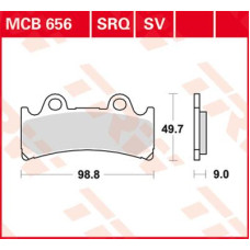 ТОРМОЗНЫЕ КОЛОДКИ TRW (17211080) SV дорожное MCB656SV SINTER PERFORMANCE