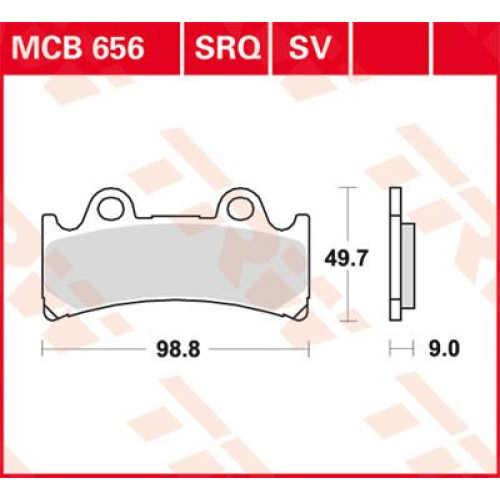 ТОРМОЗНЫЕ КОЛОДКИ TRW (17211080) SV дорожное MCB656SV SINTER PERFORMANCE