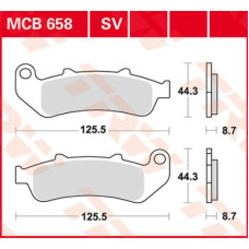 ТОРМОЗНЫЕ КОЛОДКИ TRW (17211081) SV дорожное MCB658SV SINTER PERFORMANCE
