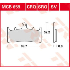 ТОРМОЗНЫЕ КОЛОДКИ TRW (17211083) MCB659SRQ SRQ SINTER TRACK