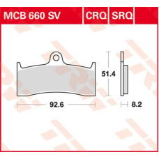 ТОРМОЗНЫЕ КОЛОДКИ TRW (17211086) MCB660SRQ SRQ SINTER TRACK