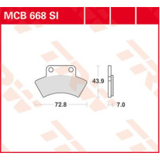 ТОРМОЗНЫЕ КОЛОДКИ TRW (17211093) внедорожное MCB668SI SI SINTER