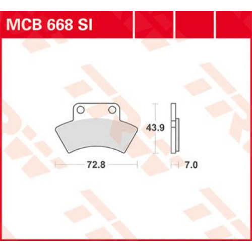 ТОРМОЗНЫЕ КОЛОДКИ TRW (17211093) внедорожное MCB668SI SI SINTER