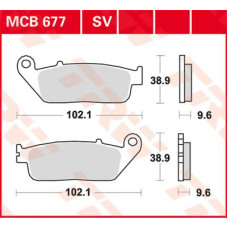 ТОРМОЗНЫЕ КОЛОДКИ TRW (17211103) SV дорожное MCB677SV SINTER PERFORMANCE