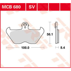 ТОРМОЗНЫЕ КОЛОДКИ TRW (17211106) SV дорожное MCB680SV SINTER PERFORMANCE
