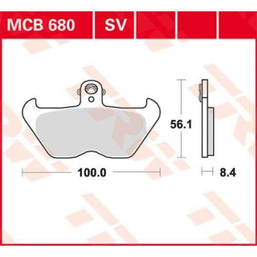 ТОРМОЗНЫЕ КОЛОДКИ TRW (17211106) SV дорожное MCB680SV SINTER PERFORMANCE