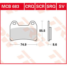 ТОРМОЗНЫЕ КОЛОДКИ TRW (17211112) MCB683SRQ SRQ SINTER TRACK