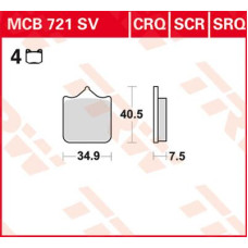 ТОРМОЗНЫЕ КОЛОДКИ TRW (17211129) карбон MCB721CRQ CRQ HYPER- RACING