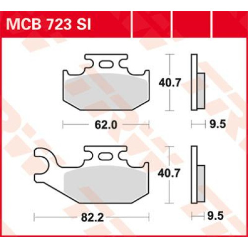 ТОРМОЗНЫЕ КОЛОДКИ TRW (17211132) внедорожное MCB723SI SI SINTER