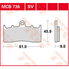 ТОРМОЗНЫЕ КОЛОДКИ TRW (17211136) SV дорожное MCB736SV SINTER PERFORMANCE