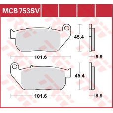 ТОРМОЗНЫЕ КОЛОДКИ TRW (17211153) SV дорожное MCB753SV SINTER PERFORMANCE