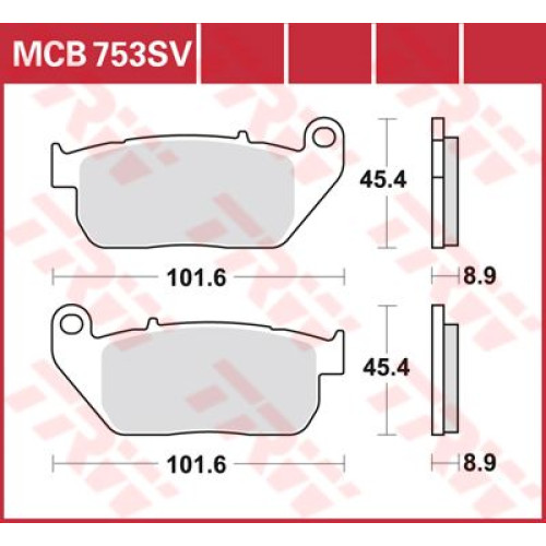ТОРМОЗНЫЕ КОЛОДКИ TRW (17211153) SV дорожное MCB753SV SINTER PERFORMANCE