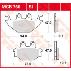 ТОРМОЗНЫЕ КОЛОДКИ TRW (17211161) внедорожное MCB760SI SI SINTER