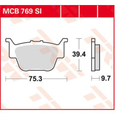 ТОРМОЗНЫЕ КОЛОДКИ TRW (17211165) внедорожное MCB769SI SI SINTER