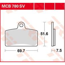 ТОРМОЗНЫЕ КОЛОДКИ TRW (17211172) SV дорожное MCB780SV SINTER PERFORMANCE