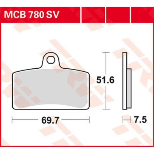 ТОРМОЗНЫЕ КОЛОДКИ TRW (17211172) SV дорожное MCB780SV SINTER PERFORMANCE ТОРМОЗНЫЕ КОЛОДКИ TRW (17211172) SV дорожное MCB780SV SINTER PERFORMANCE