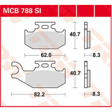 ТОРМОЗНЫЕ КОЛОДКИ TRW (17211179) внедорожное MCB788SI SI SINTER