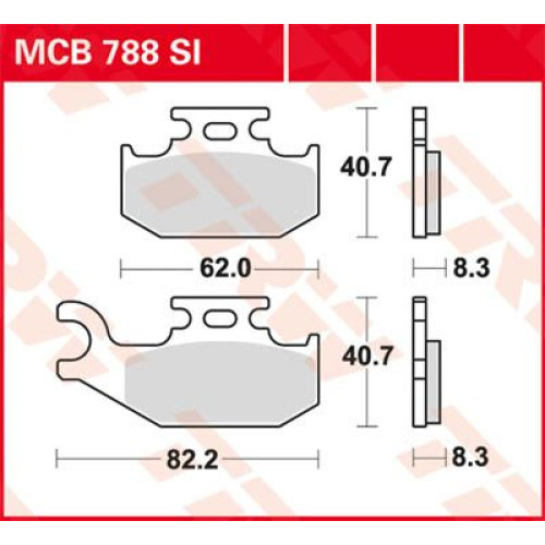 ТОРМОЗНЫЕ КОЛОДКИ TRW (17211179) внедорожное MCB788SI SI SINTER