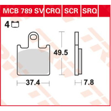 ТОРМОЗНЫЕ КОЛОДКИ TRW (17211181) MCB789SRQ SRQ SINTER TRACK