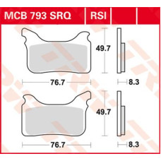 ТОРМОЗНЫЕ КОЛОДКИ TRW (17211186) внедорожное MCB793RSI RSI SINTER PERFORMANCE
