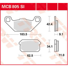 ТОРМОЗНЫЕ КОЛОДКИ TRW (17211195) внедорожное MCB805SI SI SINTER