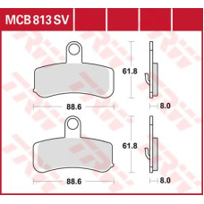 ТОРМОЗНЫЕ КОЛОДКИ TRW (17211196) SV дорожное MCB813SV SINTER PERFORMANCE