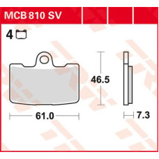ТОРМОЗНЫЕ КОЛОДКИ TRW (17211294) SV дорожное MCB810SV SINTER PERFORMANCE
