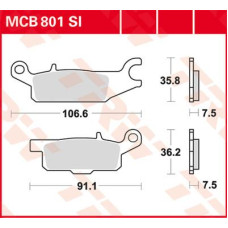 ТОРМОЗНЫЕ КОЛОДКИ TRW (17211313) внедорожное MCB801SI SI SINTER