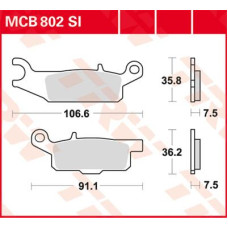 ТОРМОЗНЫЕ КОЛОДКИ TRW (17211314) внедорожное MCB802SI SI SINTER