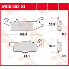 ТОРМОЗНЫЕ КОЛОДКИ TRW (17211315) внедорожное MCB803SI SI SINTER
