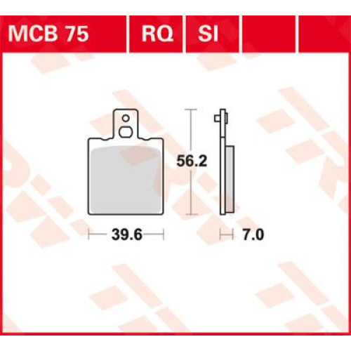 ТОРМОЗНЫЕ КОЛОДКИ TRW (17211325) внедорожное MCB75SI SI SINTER
