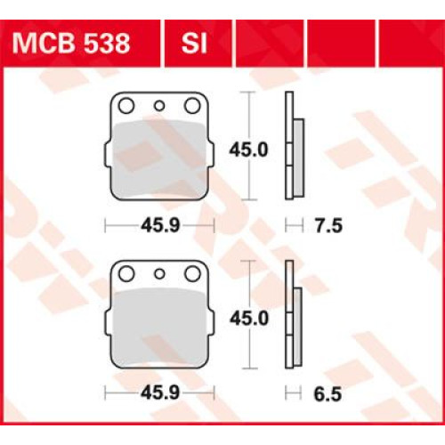 ТОРМОЗНЫЕ КОЛОДКИ TRW (17211326) внедорожное MCB538SI SI SINTER