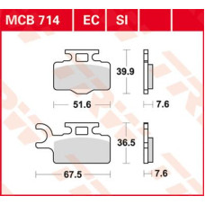 ТОРМОЗНЫЕ КОЛОДКИ TRW (17211329) внедорожное MCB714SI SI SINTER
