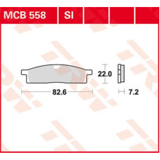 ТОРМОЗНЫЕ КОЛОДКИ TRW (17211331) внедорожное MCB558SI SI SINTER