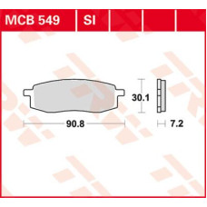 ТОРМОЗНЫЕ КОЛОДКИ TRW (17211332) внедорожное MCB549SI SI SINTER