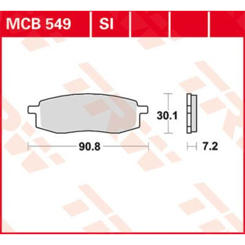 ТОРМОЗНЫЕ КОЛОДКИ TRW (17211332) внедорожное MCB549SI SI SINTER