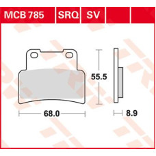 ТОРМОЗНЫЕ КОЛОДКИ TRW (17211461) MCB785SRQ SRQ SINTER TRACK