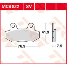 ТОРМОЗНЫЕ КОЛОДКИ TRW (17211463) SV дорожное MCB822SV SINTER PERFORMANCE