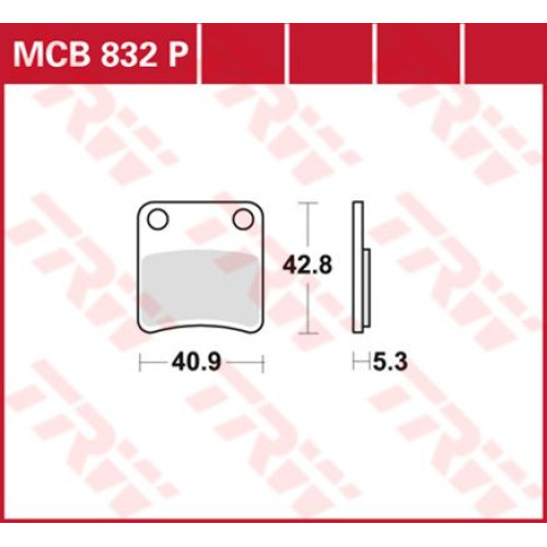 ТОРМОЗНЫЕ КОЛОДКИ TRW (17211465) MCB832P P ORGANIC PARKING BRAKE