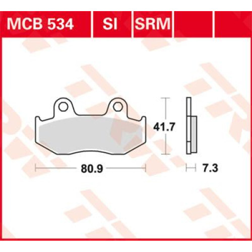 ТОРМОЗНЫЕ КОЛОДКИ TRW (17211992) 125 SINTER + SRM SINTER >125